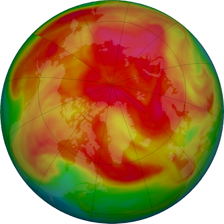 Arctic ozone map for 26 March 2024